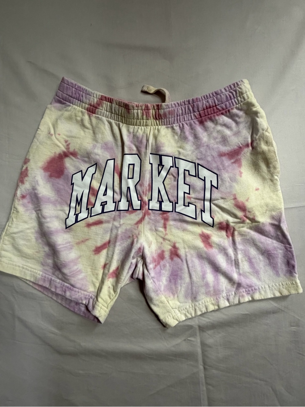 Market Tie-Dye Athletic Shorts - Pink & Purple Size L